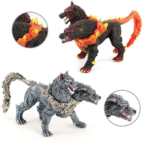 Tohodet Eldrador-skapninger Helveteshund-leker Actionfigurer Mytiske skapninger-leke for barn i alderen 7-12