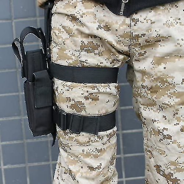 Taktisk Drop Leg Holster Høyre Hånd Militær Airsoft Pistol/Pistol Drop Leg Lår Holster Med Magezine Pouch