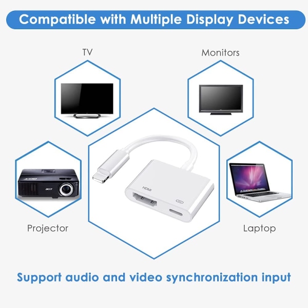 Apple Lightning Digital AV-adapter Apple MFi-certifierad