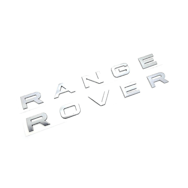 Range Rover X2 Matt Silver Bokstavs Emblem Badge Fram & Bak För Vogue Sport Evoque
