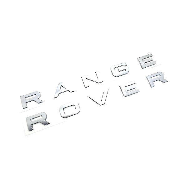 Range Rover X2 Matt Silver Lettering Badge Emblem Front & Rear For Vogue Sport Evoque