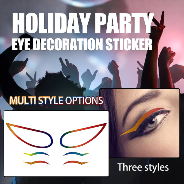 Fashion Creative Color Eyeliner Stickers Party Nattklubb Bärbara Eyeliner Stickers