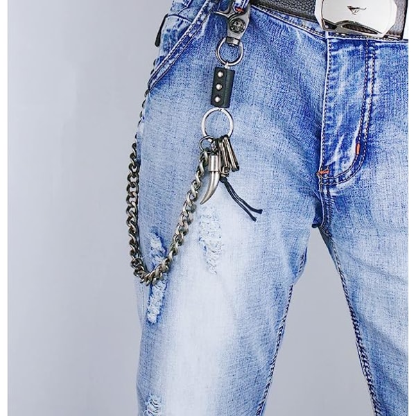 Unisex Punk-kæder til bukser, Heavy Duty bæltekæder Hip Hop-bukser