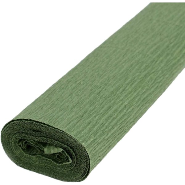 Krinklat papper Färgat papper Bukett Presentpapper för blomsterhandlare Buketter DIY Inslagning 50*250cm Mörkgrön 1 st ArmyGreen