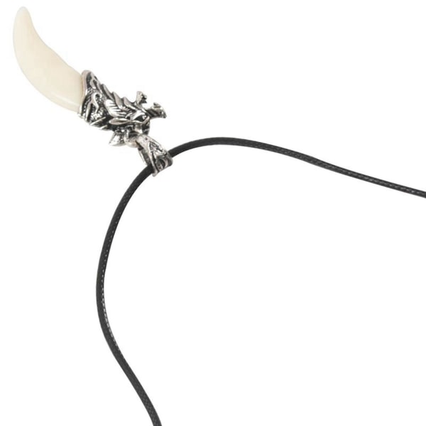 Man Wolf Tooth Halsband Smycke Stål Titan Dominant Wolf Tooth Hängande Halsband