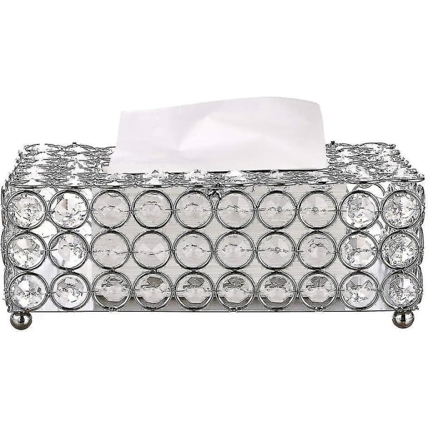 Rectangular Crystal Tissue Box Cover, Decorative Toilet Paper Box, Crystal Towel Holder, Tissue Hold