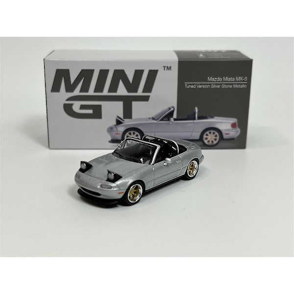 Mazda Miata Mx-5 Tuned Version Sølvsten Metallic Lhd 1:64 Mini Gt Mgt00407l