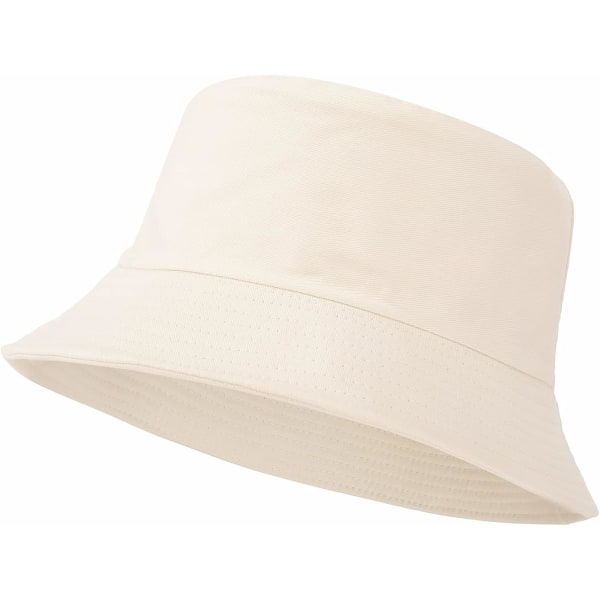 Bucket Hat Unisex aurinkohattu yksivärinen miesten naisten (beige) beige