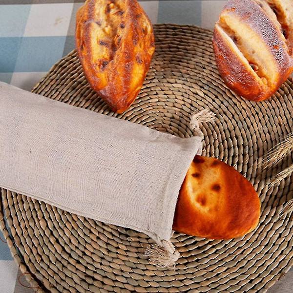 Brödpåsar Återanvändbara Dragkedja Linne Brödpåsar Tvätta Matförvaringsbehållare