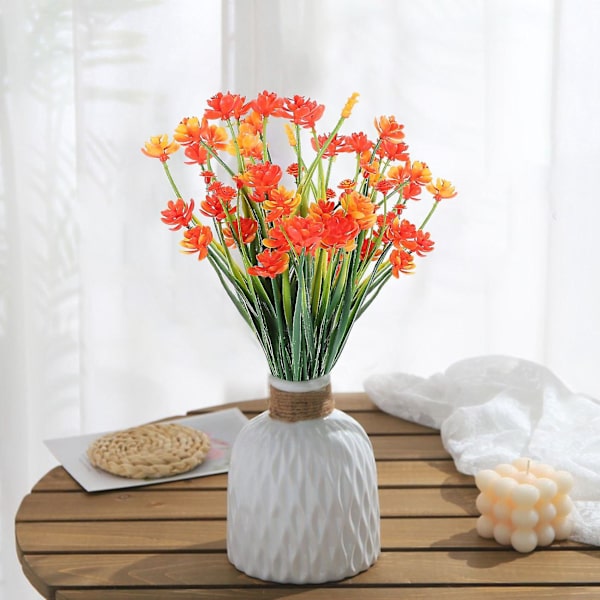 6-pack Konstgjorda Blommor för Utomhus, Mynta-Buskar med Blommor, Hängande P