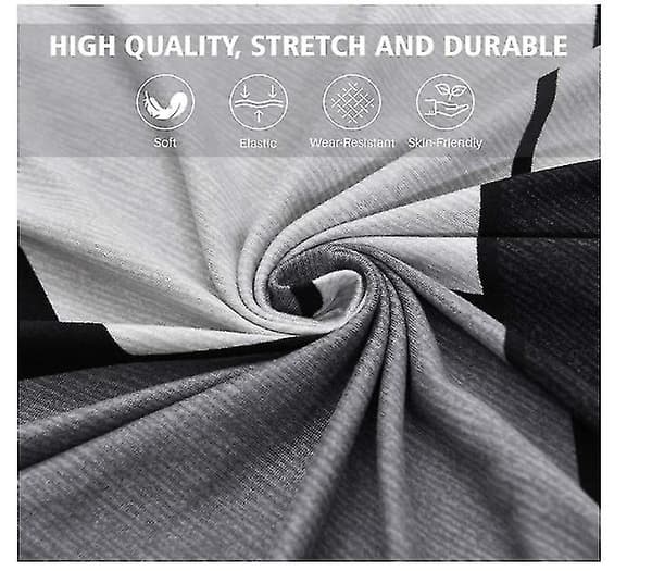 Sofaovertrekk for stue, sofaovertrekk 2 seter, (gratis putetrekk) stretch sofaovertrekk beskyttelse, enkel passform elastisk vaskbart sofaovertrekk (svart)