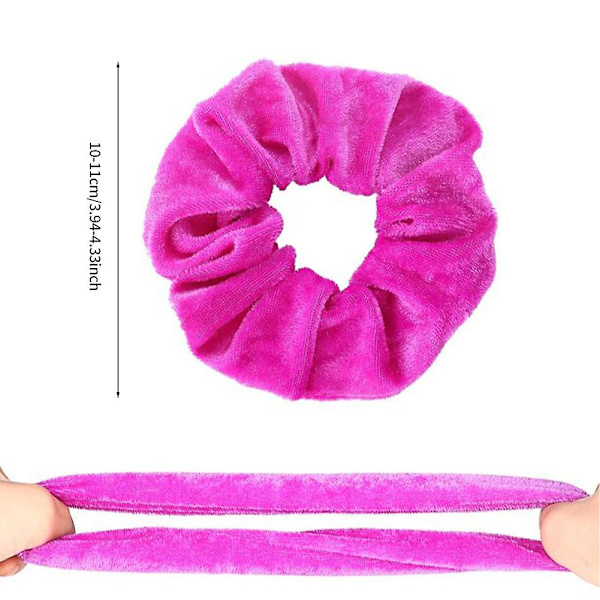 50 stk. kvinner jente gave hår scrunchies assortert farge myk fløyel elastisk bånd