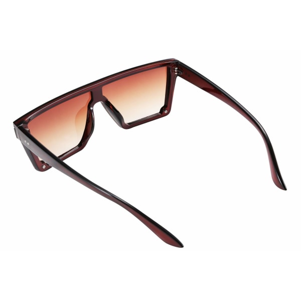 Kvinder Mænd Flat Top Shield Solbriller Oversized firkantede kantløse skærme UV400