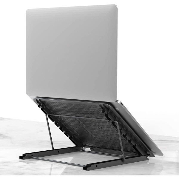 Bærbar computer stand tablet, foldbar bærbar ventileret skrivebordsstativ