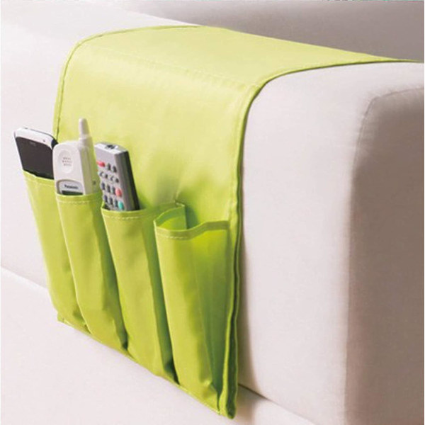 Sofa Armlæn Cover Beskytter Vandafvisende Stof Organizer 4 Opbevaringsposer Bag