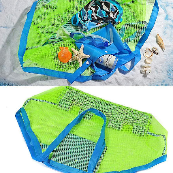 Mesh Strandtaske Legetøj Mesh Mesh Legetøjspose Sandopbevaringspose Sandlegetøj Strandlegetøjspose Mesh Strand Be