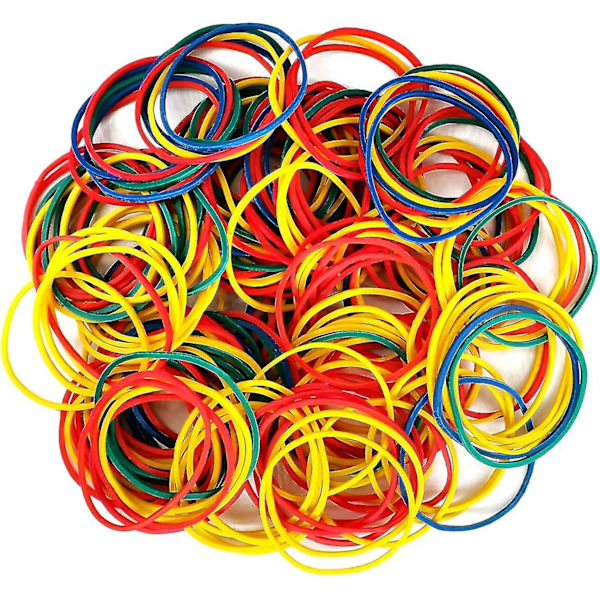 Elastikker, 200 stk. farvede elastikker, filmbånd, elastiske elastikker, robuste elastikker, elastikker til skole, hjem og kontor