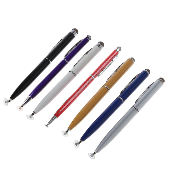 2 i 1 Fiber Metal Tip Stylus Kapacitans Pen Skærm Touch Tegning Tablet Pen