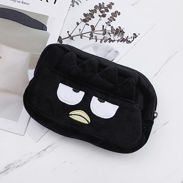 Anime Sort Makeup Taske Pludset Kosmetiketui Kitty Blyantsæske Kapacitets Taske til W cool penguin