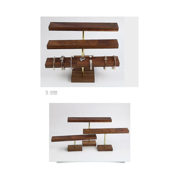 Antik trädisplay smyckesställ, armband scrunchie hållare display för , skyltfönster S