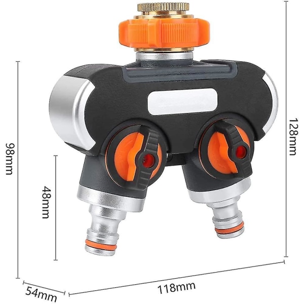 2-veis vannfordeler 3/4 tommers og 1/2 tommers vannfordeler med kranadapter