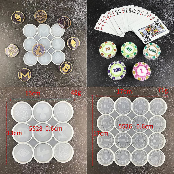 Diy Poker Chips Spill Mynter Epoksyharpiksform Minnemynt Co