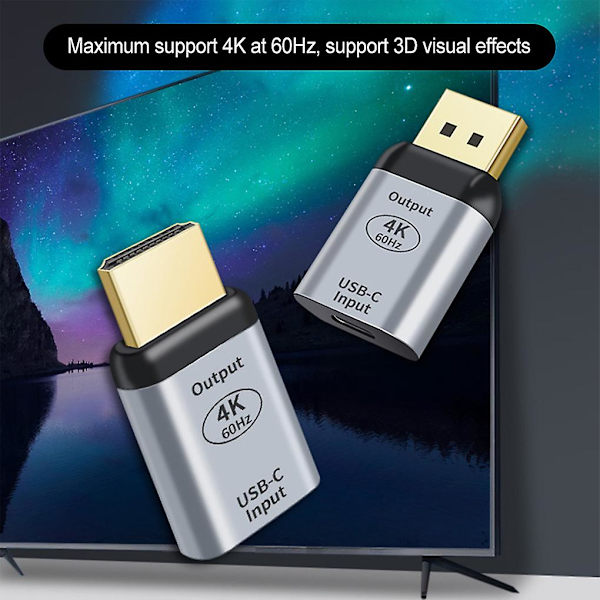 Praktisk Vandtæt Adapter 4k 60hz Hun Til Han Hurtig Konverter