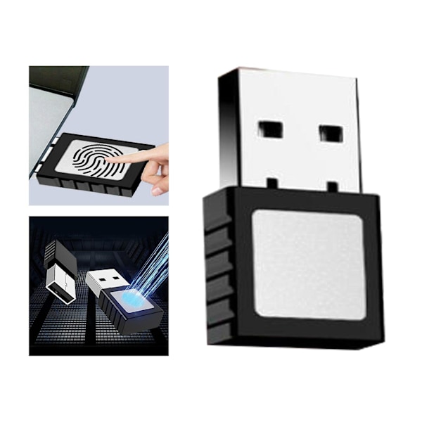 Mini USB fingeraftrykslæser sikkerhedsnøgle krypteret deling til Windows