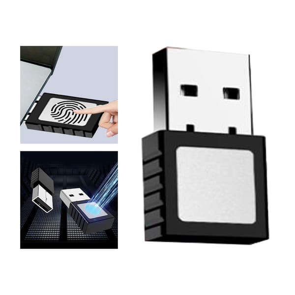 Mini USB-fingeravtrycksläsare Säkerhetsnyckel Krypterad delning för Windows