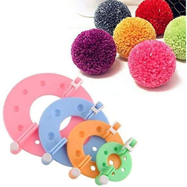 4pcs Ball Weaver Needle Pompom Maker Sets, For Kids Adults