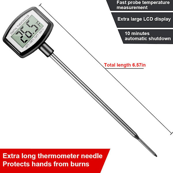 Lcd-matlagning med lång sond fjäderfä kött Bbq temperatur