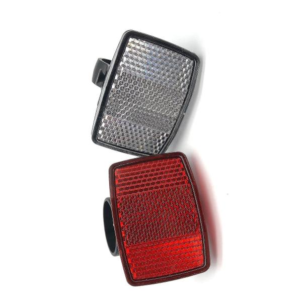 Bicycle Reflectors Front And Rear Set Night Cycling Bike Accessories4pcs-red/white