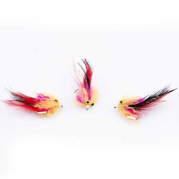 2 st Nya Öring Steelhead Lax Gädda Streamer Fluga för Flugfisket Flugor Storlek 4 Krok