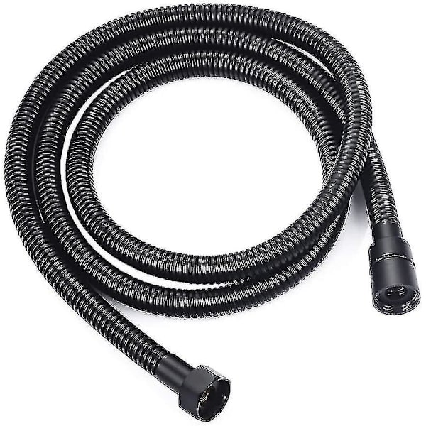 Anti-Twist rustfritt stål 1,5 m svart dusjslange. Dusjslange Standard