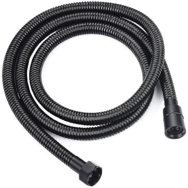 Anti Twist Stainless Steel 1.5m Black Shower Hose. Shower Hose Standard