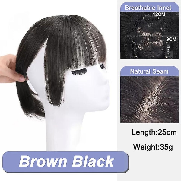 Lupu Syntetisk Svart Lys Brun Clip In Hair Bangs Hårpynt Tilbehør Fake Fringe Clip In Hair Extensions Clip In Hair Piece Brown Black