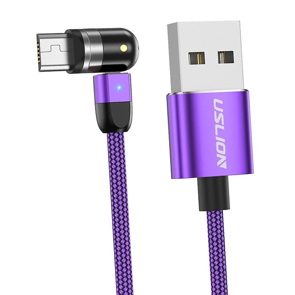 540 Magnetisk USB-ladekabel 360180 Lilla 1m Micro USB