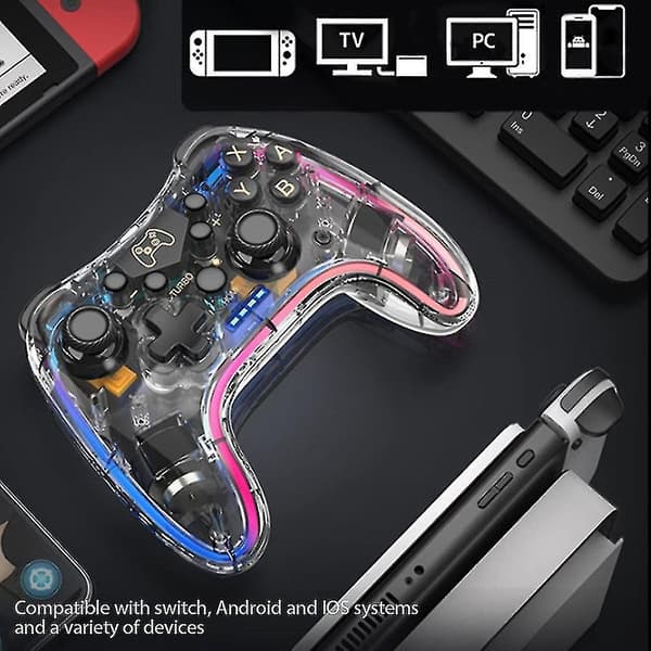 Controller 6-akset Somatosensorisk Rgb Game Controller Kompatibel Til Switch Lite Switch Oledeled