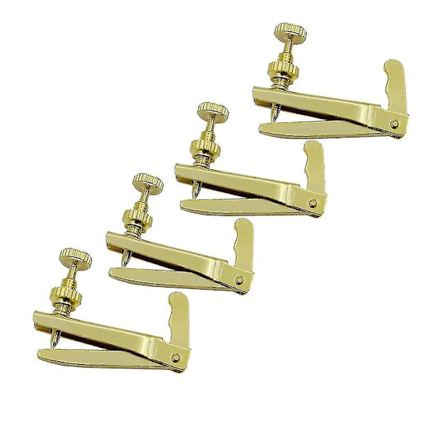 2x Fine Tuner 1/2-1/4 Fiolindeler Tilbehør Musikk Instrument Pakke Med 4