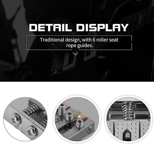 6 Sadel 6 Sträng Humbucker Gitarrstall för Tele Gitarr (krom)