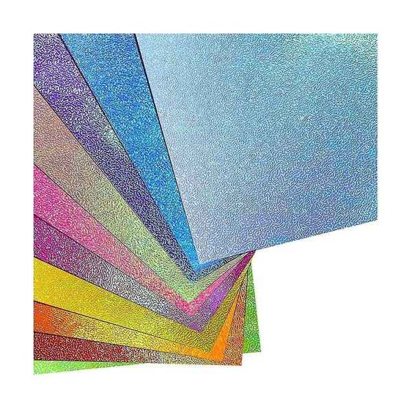 Papirglitter Papir glanspapir for håndverk - 150 ark papir Fargerikt firkantet brettepapir for di