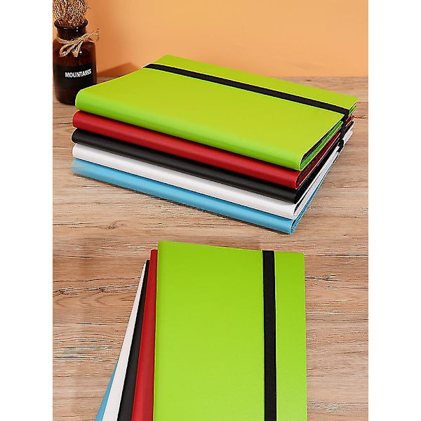 Bestsalecard Opbevaringsbog Kortalbum Mappe, 9 Slots, 360 Side Loading Pocket Mappe Blue Nine squares