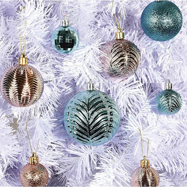 Juletræspynt - Turkis Julekuglepynt Sæt Til Jul