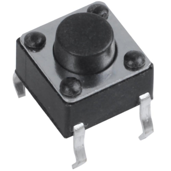 50 kpl 6x6x5mm 4-nastainen Dip läpi reiän hetkellinen taktinen painonappi