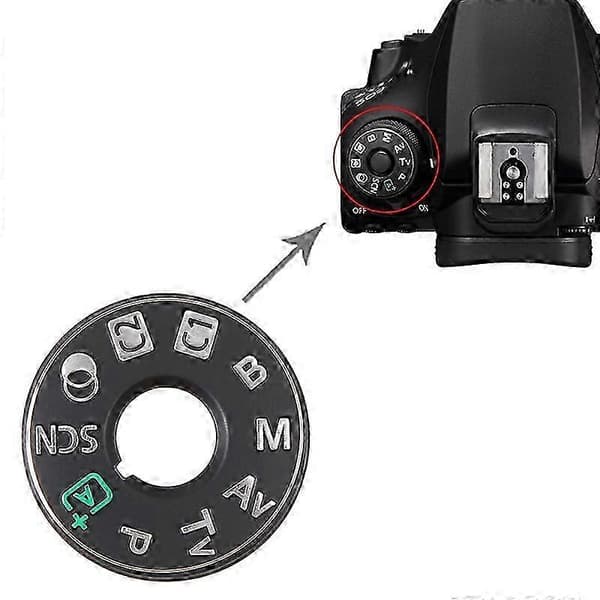 Original Canon EOS 90D Mode Dial med rustfrit stål jernfodpude
