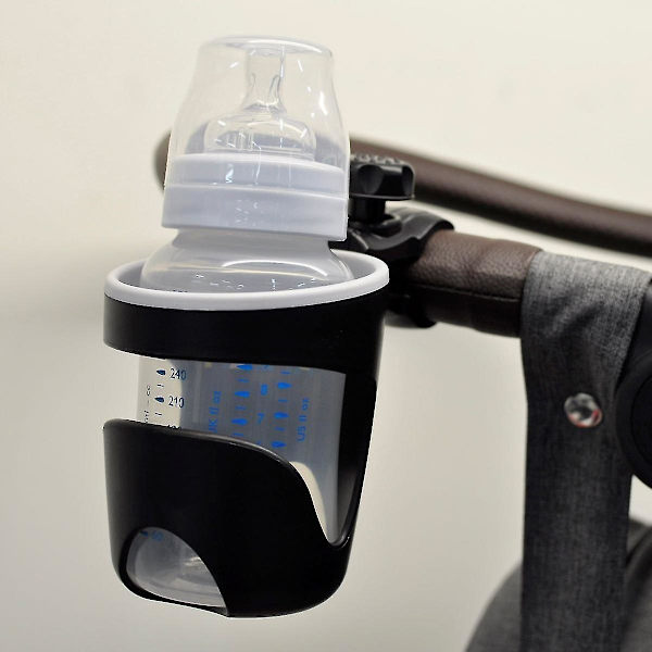 Flaskeholder / Koppholder for barnevogner / Buggy med sklisikker klemmeinnretning
