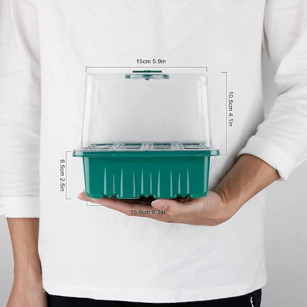 Fröbricka Kit, Groddbricka Frökit Med Fuktkupol Och Bas För Växthus Odling
