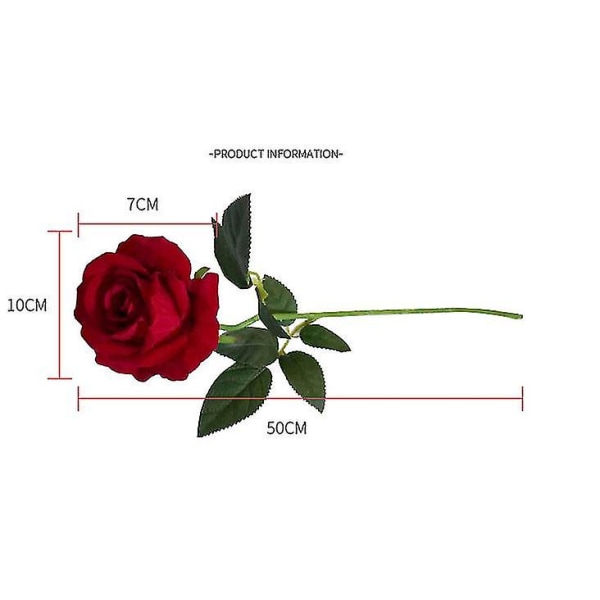 20 stk kunstige roser for hjemmedekorasjoner, midtpunkter, arrangementer og brudebuketter BLACK