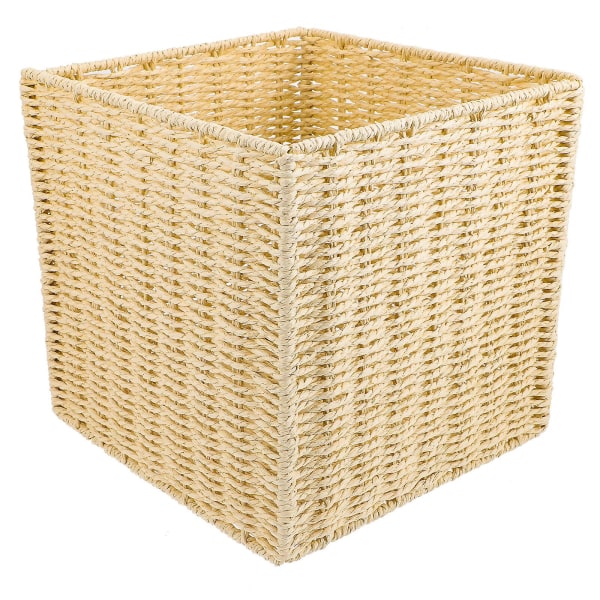 Desktop Woven Basket Snacks Leker Oppbevaringskurv Bøker Skrivesaker Organizer Vevd oppbevaringskurv