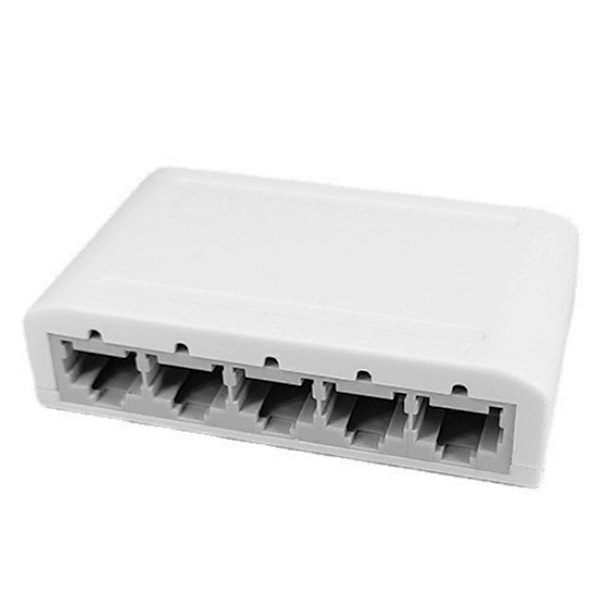 5 Port Databryter, Nettverk Hub, Desktop Ethernet Splitter, Plug & Play Skjermede Porter Vifteløs Stille